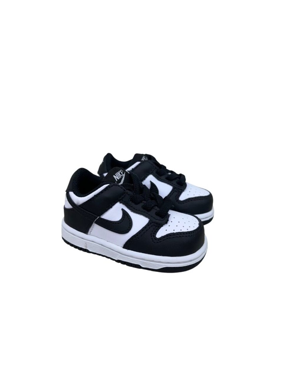 Nike CW1589-100 Dunk Low Retro White Black Panda Lace Up Sneaker Shoes Infant 4C